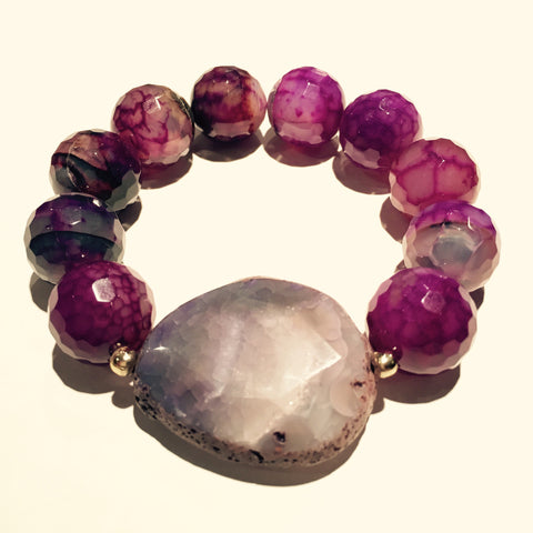 Exclusive Purple Agate Bracelet
